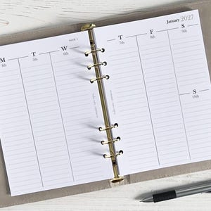 DATIERT Wochenplaner Einsätze A5 | Tagebucheinlage-Refill [mindestens:WEEK5]