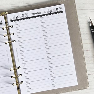 Nserto De Calendaro A5 Nsertos Para Agenda A5 Sn Fecha