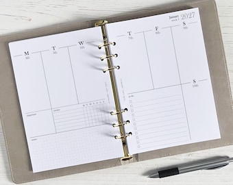 DATED Weekly Planner Inserts A5 | Diary Page Refill [minimal:WEEK4]