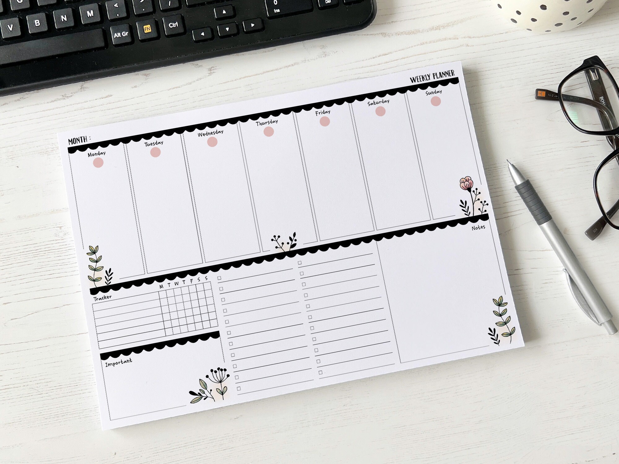 Weekly Planner A4 Deskpad | to Do List Note Pad - Etsy Australia