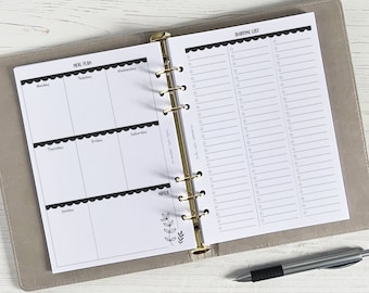 Meal Plan & Shopping List | A5 Planner Inserts