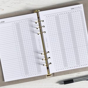 Habit Tracker A5 Planner Inserts | Tracker Refill Pages [minimal:HABIT]