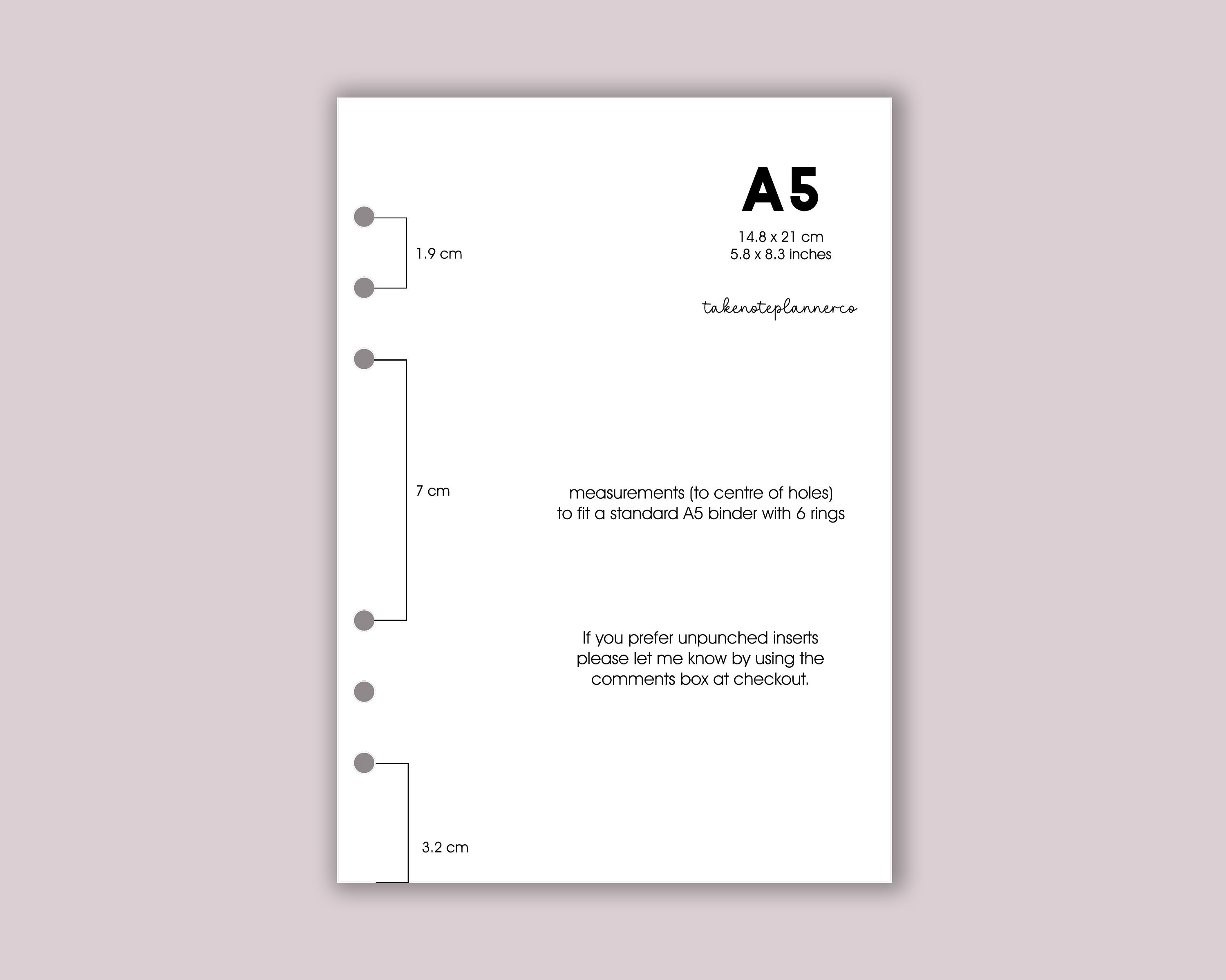 DATED Daily Planner Inserts A5 | Day per Page Diary Refill [floral:day ...
