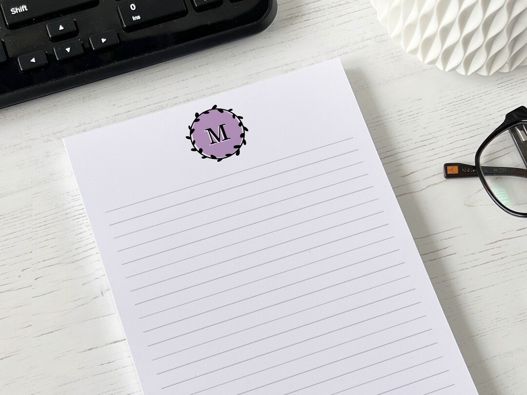 Personalised Monogram A5 Notepad | Elegant Letter Writing Set - Etsy