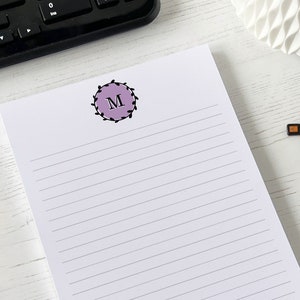 Bloc de notas A5 con monograma personalizado / Elegante juego de escritura de cartas