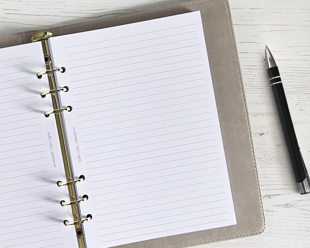 Note Pages A5 Planner Inserts | Notes Refill [minimal:notes] - Etsy