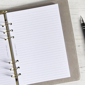 Pagine per appunti A5, inserti per planner / Ricarica per pagine di appunti stampate [minimal:NOTES]