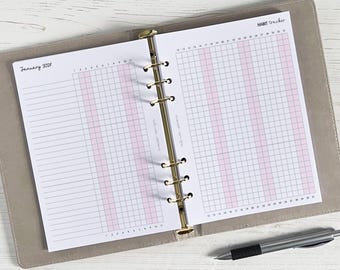 Habit Tracker Inserts 12 Month | A5 Planner Pages [classic:HABITTRACKER]