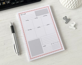 Weekly Planner A5 Notepad | Tear-Off Pad