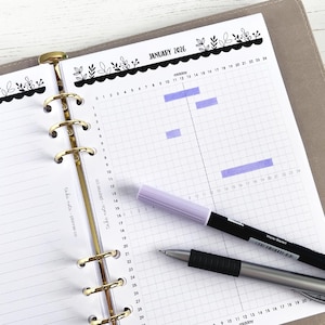 24 Hour Symptom Tracker A5 Planner Inserts | Daily Tracker Refill [floral:24hrTRACKER]
