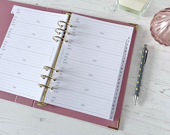 A-Z Tabbed Contacts Inserts | A5 Address Planner Pages