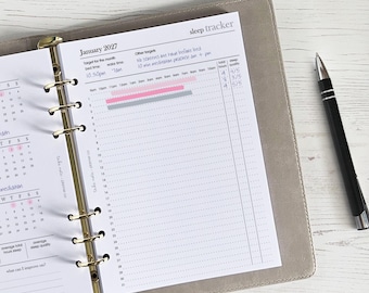 Sleep Tracker A5 Planner Inserts [minimal:SLEEP]