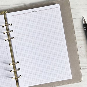 Wkładki do planera A5 w kratkę | Wkład do notatek [classic:NOTESsq]