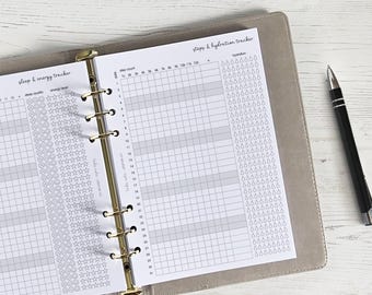 Health & Wellness Tracker Inserts | 12 Month Tracker [healthtracker]