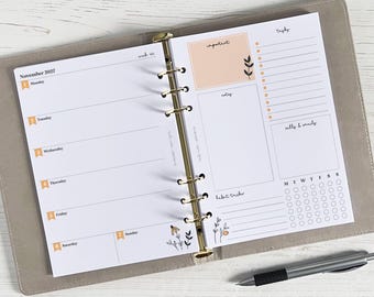 DATED Weekly Planner Inserts A5 | Diary Page Refill [daisy:WEEK2]