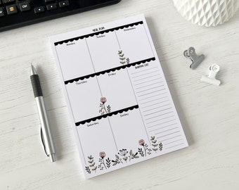 Meal Planner A5 Notepad | Meal Prep Shopping List