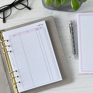 Shopping Wunschliste A5 Planer Einlagen | Nachfüllseite für Tracker [wishlist1]