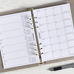 12 WOCHEN Bewegungs- & Ernährungstagebuch UNDATIERT | A5 Planer Einlagen [exercisefood12wk]
