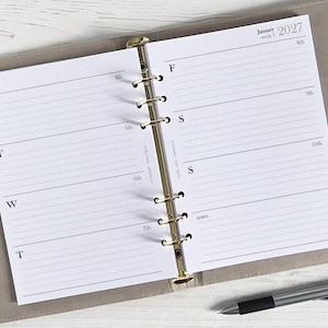 DATED Weekly Planner Inserts A5 | Diary Page Refill [minimal:WEEK1]