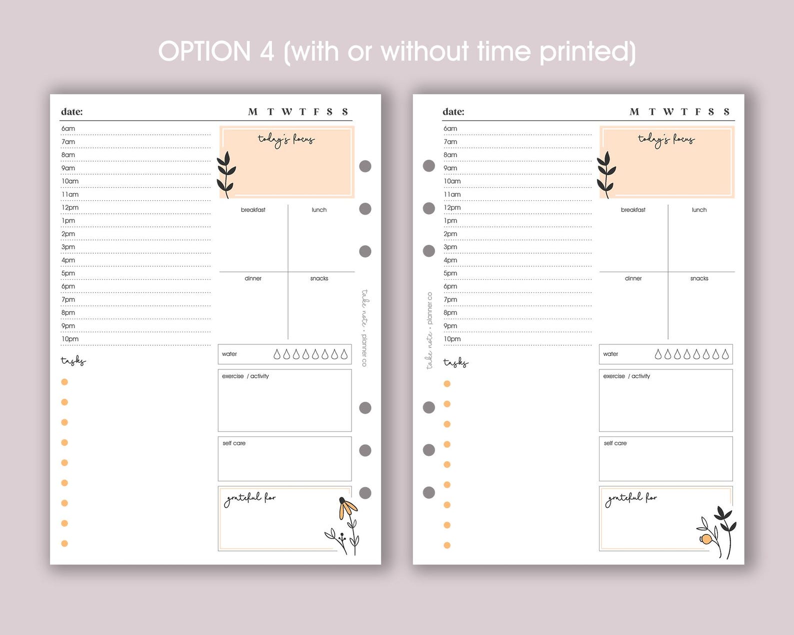 Undated Daily Planner Inserts A5 | Day per Page Diary Refill [daisy:day ...