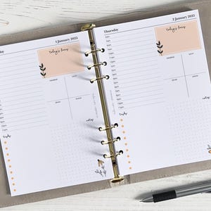 DATED Daily Planner Inserts A5 |  Day Per Page Diary Refill [daisy:DAY1]  (US Tariff Covered)