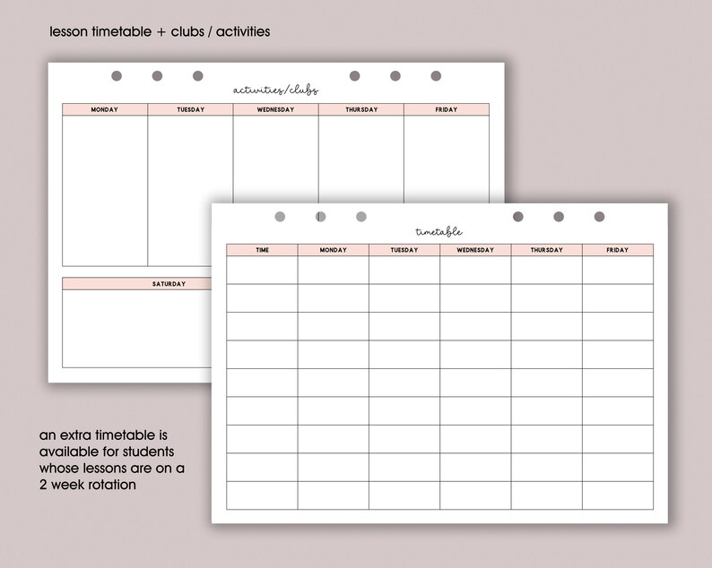 STUDENT Planner 202223 Academic Weekly Inserts A5 Dated Etsy
