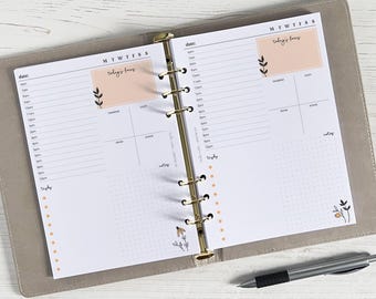Undated Daily Planner Inserts A5 | Day Per Page Diary Refill [daisy:DAY]