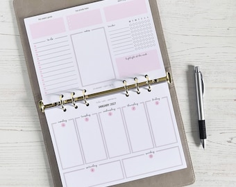 UNDATED Weekly Planner Inserts A5 | Landscape Diary Refill [landscape:WEEK]