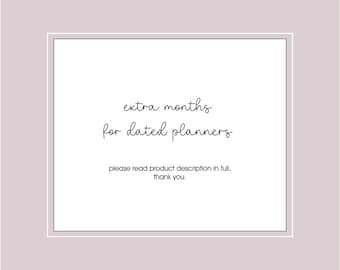 Additional Months For Dated Planners