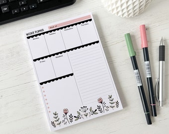 Weekly Planner A5 Deskpad | To Do List Note Pad