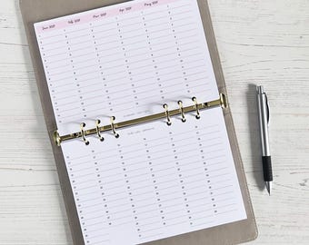 Quarterly Overview A5 Planner Inserts | Special Dates Summary [classic:YEAR3a]