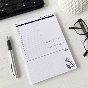 Notatnik do planowania dnia A5 | Lista zadań do wykonania na biurku [NP5-floral-day-2]