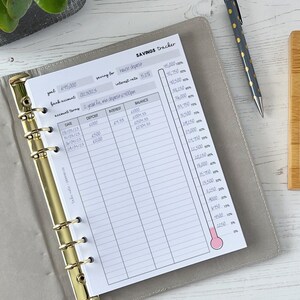 Ersparnis-Tracker A5 Planer Einlagen | Finance Tracker • Seiteneinlage [FINANCE:sparsing]