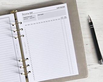 Sleep Tracker A5 Planner Inserts [classic:SLEEP]