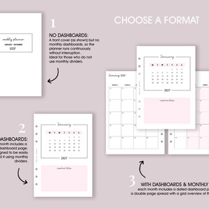 DATED Weekly Planner Inserts A5 | Diary Page Refill [classic:WEEK1] image 2
