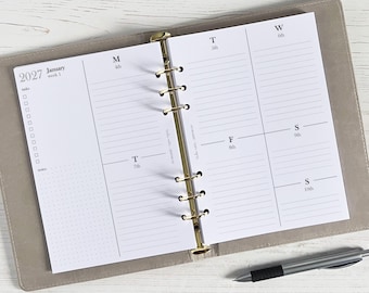 DATED Weekly Planner Inserts A5 | Diary Page Refill [minimal:WEEK3]