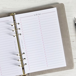 To Do List A5 Planner Inserts [classic:TODO2]