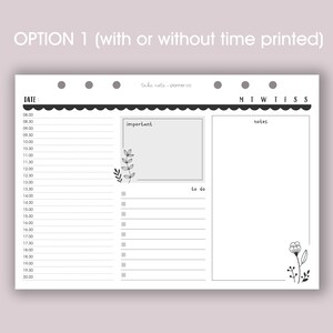 UNDATED Daily Planner Inserts A5 Horizontal Landscape Diary Page Refill ...
