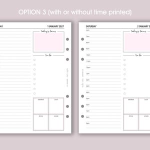 DATED Daily Planner Inserts A5 | Day per Page Diary Refill [classic:day ...