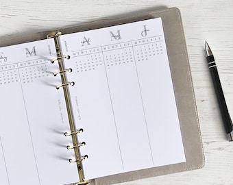 Quarterly Overview A5 Planner Inserts | Special Dates Summary [minimal:YEAR3]