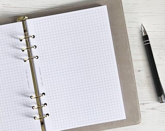 Squared Note Pages A5 Planner Inserts | Notes Refill [minimal:NOTESsq]