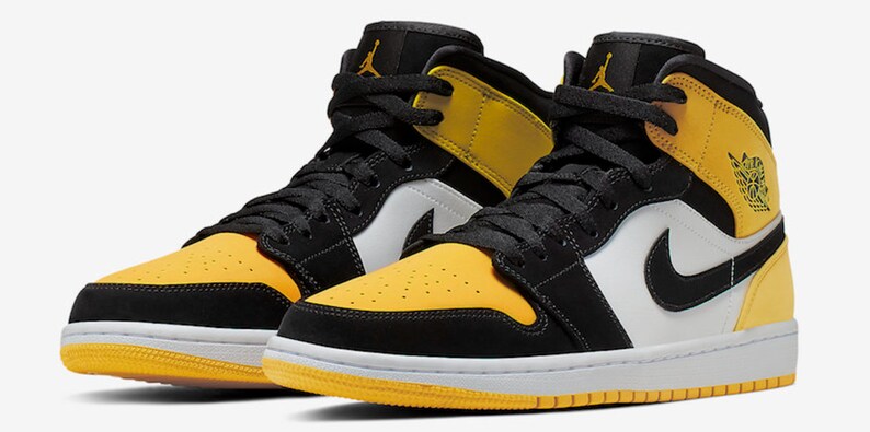 Custom Air Jordan 1 High OG Yellow Toe Taxi Custom Air Jordan - Etsy Australia
