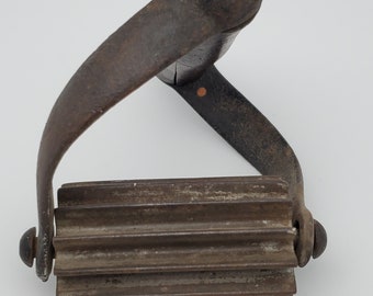 Antique Cast Metal Fluting Iron Roller