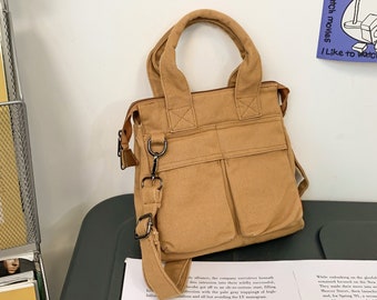 Small Crossbody Canvas Bag for Women - Tote Bag - Slouchy Bag - Shoulder Bags - Messenger Bag - Travel Bags