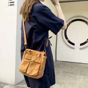 Small Crossbody Canvas Bag for Women - Tote Bag - Slouchy Bag - Shoulder Bags - Messenger Bag - Travel Bags