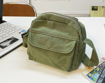 Crossbody Canvas Bag for Women - Mini Slouchy Bag - Shoulder Bags - Messenger Bag - Travel Bags - Casual Bag - Tote Bag