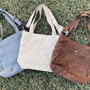 Slouchy Bag, Crossbody Canvas Cotton Bags-Canvas Tote Bag-Corduroy