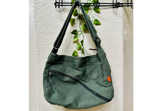 Sac Bandoulière Toile Grande Capacité - 31x26.5x11.5cm, Multiple Poches, Sangle Réglable - Vintage, Pour Femme/homme, Quotidien