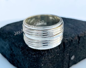 Mehrringe SilberRing, Sterling Silber Spinner Ring, Spinner Ring, Frauen Ring, Silber Spinnband, Meditation Ring, Ring, Geschenk für Sie