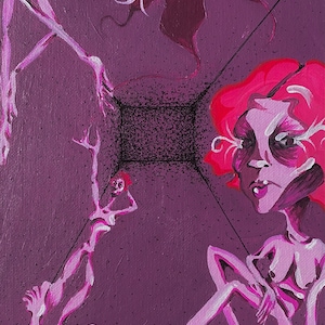 L’Attente, peinture sur carton